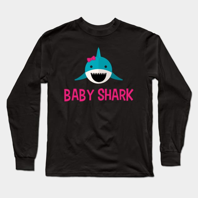 Baby Shark (Pink) Long Sleeve T-Shirt by fashionsforfans